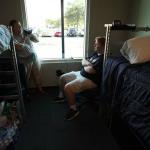 Sam and Julia in Sam's new residence hall room