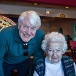 Edgar with Grandmother Julee at Lucky Key Chinese Restaurant in Tucker, December 31, 2019