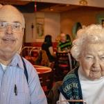 Edward with Grandmother Julee in Lucky Key Chinese Restaurant in Tucker, December 31, 2019