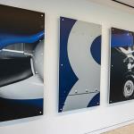 Airplane themed artwork in Embry-Riddle Aeronautical University student center