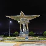 Airplane sculpture on campus of Embry-Riddle Aeronatuical University