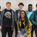 2019 Tucker HS RoboTigers, Justin, Sam, James, Deborah, Mamadou and Grant at 2020 Georgia VEX Robotics State Championship at Ola HS, February 8, 2020