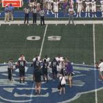 Coin toss prior to start of Georgia State versus Furman football game