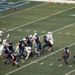 Georgia State placekicker Brandon Wright kicks fieldgoal in first quarter as Panthers come from 17 points down to defeat Furman 48-42